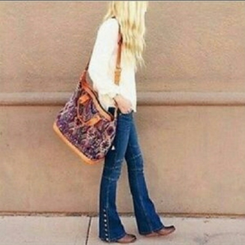 Free People Blue Flare Jeans